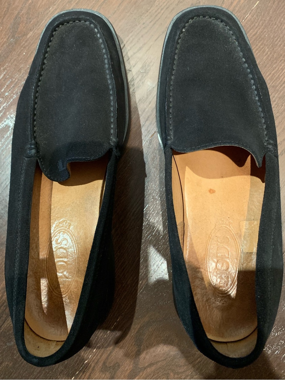 Tod's Black Suede Men's Driving Loafers